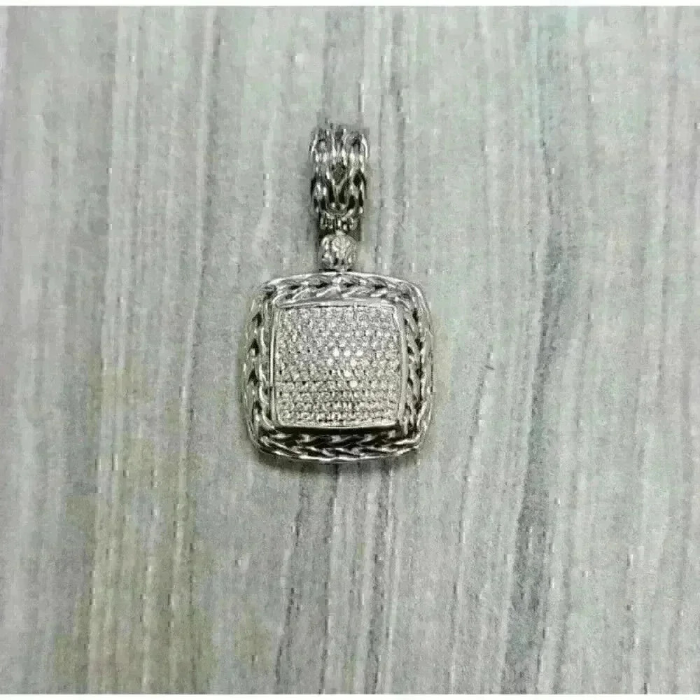 John Hardy Sterling Silver Classic Chain Enhancer with Pave Diamonds